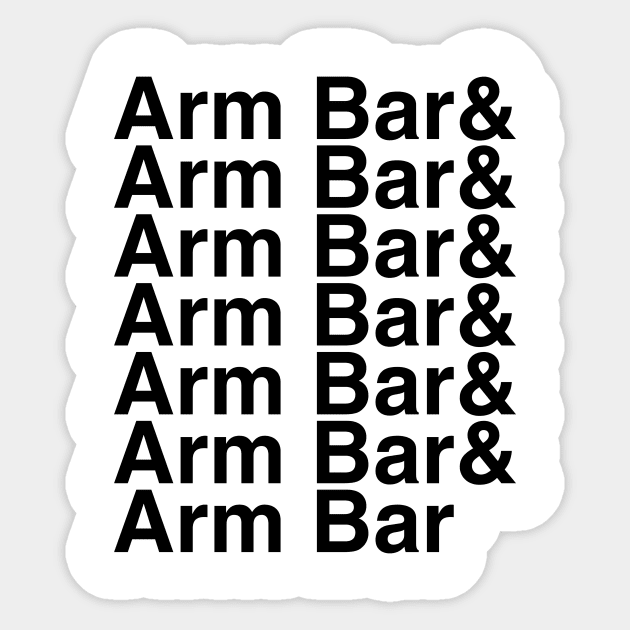 Arm Bar Helvetica List Sticker by DennisMcCarson